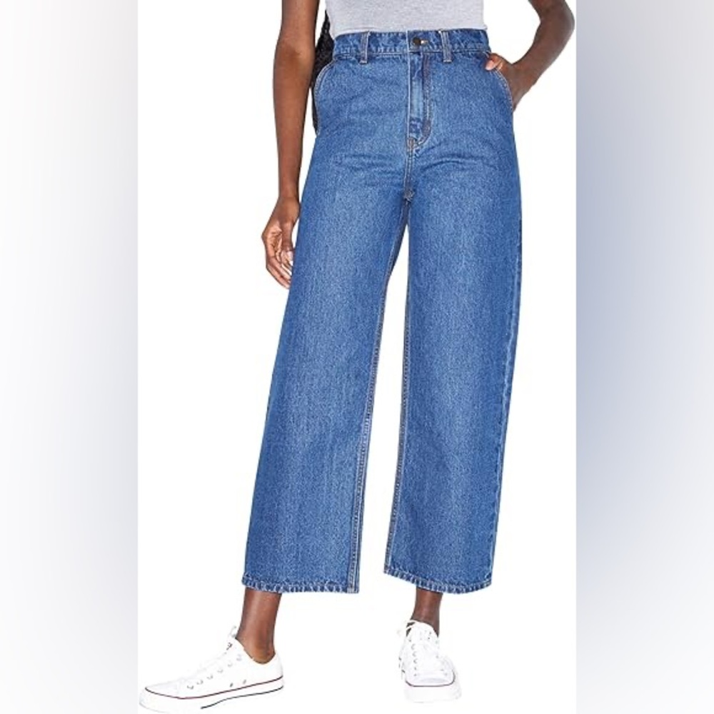 American Apparel Crop Wide Leg Jean